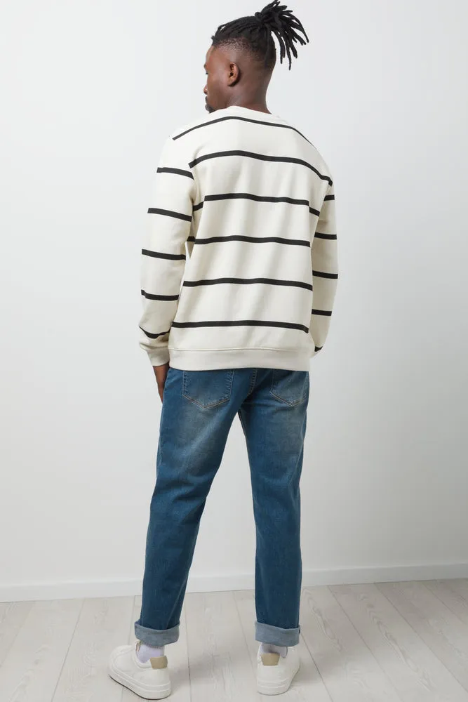 Crew Neck Tracktop Cream sold by Ackermas product image thumbnail 3