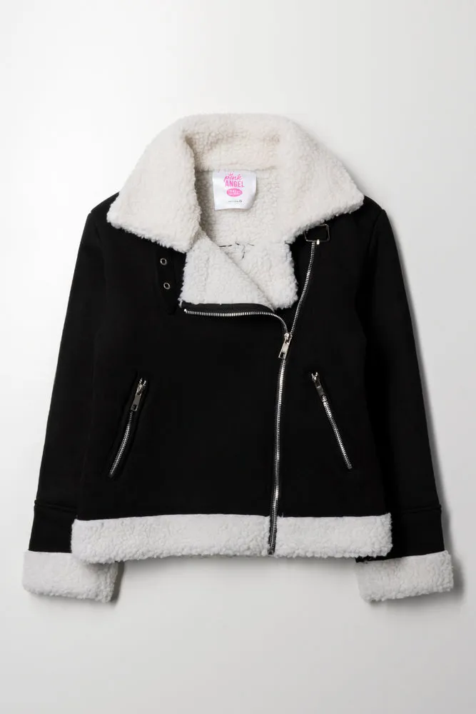 Sherpa Suede Aviator Black sold by Ackermas