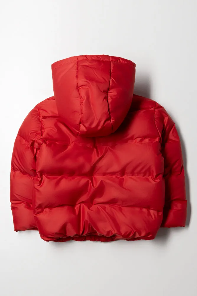Hooded Puffer Jacket Red sold by Ackermas product image thumbnail 4