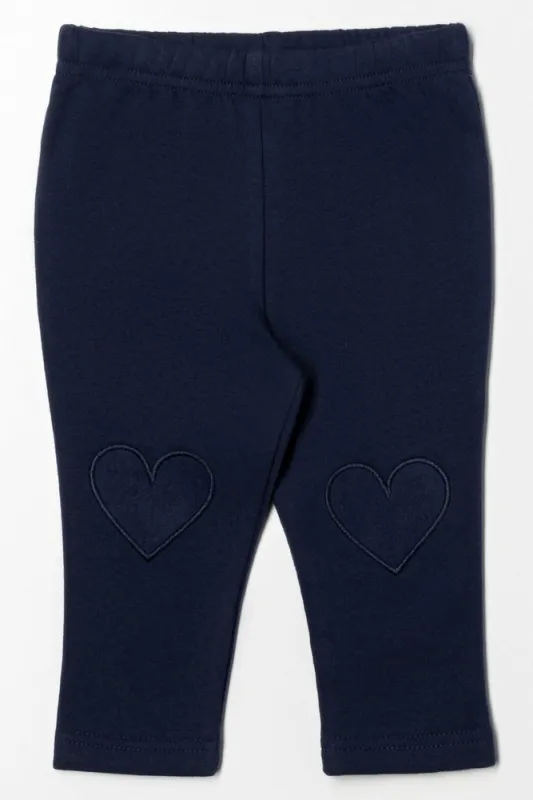Heart Leggings Navy sold by Ackermas