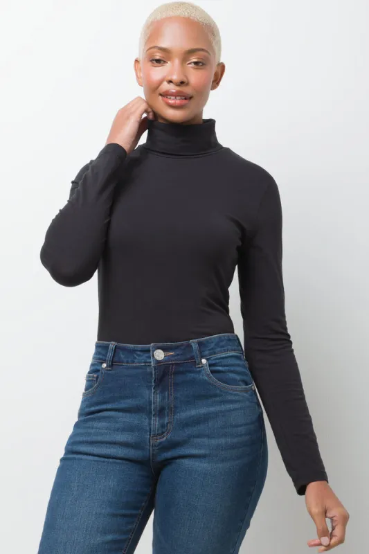 Long Sleeve Poloneck Black sold by Ackermas