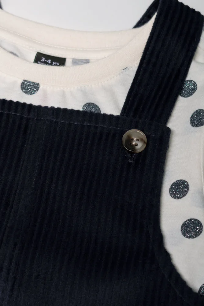 Spot Pinafore Set Black sold by Ackermas product image thumbnail 2