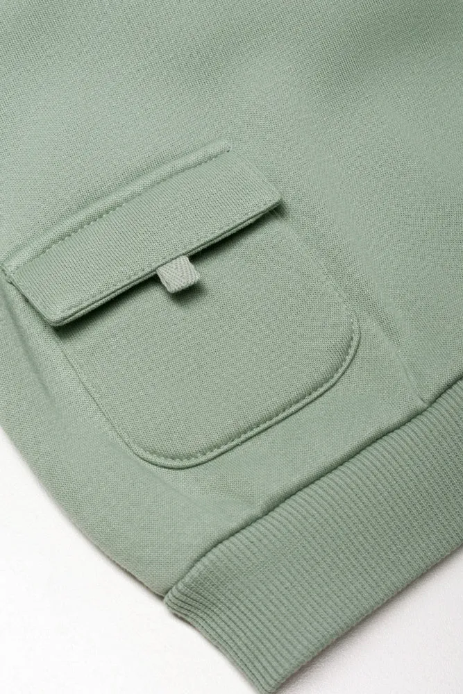 Hooded Cargo Tracksuit Light Green sold by Ackermas product image thumbnail 2