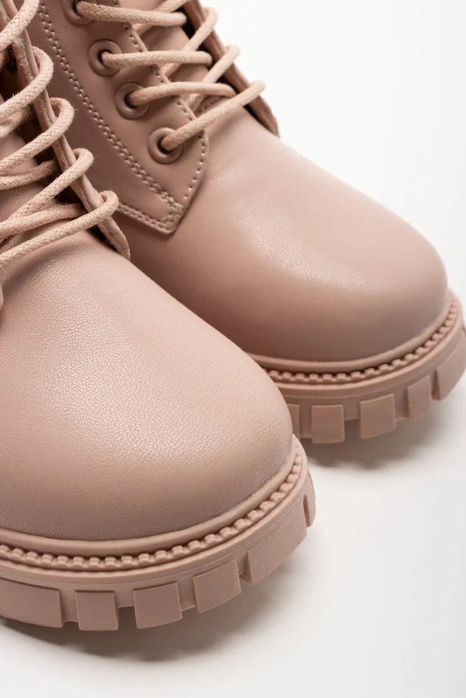 Daisy Lace Up Boots Dusty Pink sold by Ackermas product image thumbnail 3