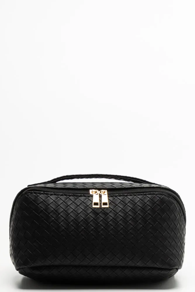 Plaited Toiletry Bag Black sold by Ackermas