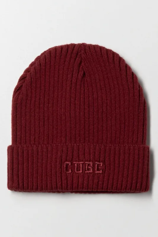 Embroidered Beanie Burgundy sold by Ackermas