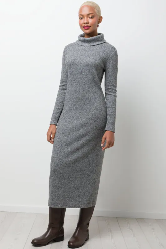 Poloneck Bodycon Maxi Dress Grey sold by Ackermas
