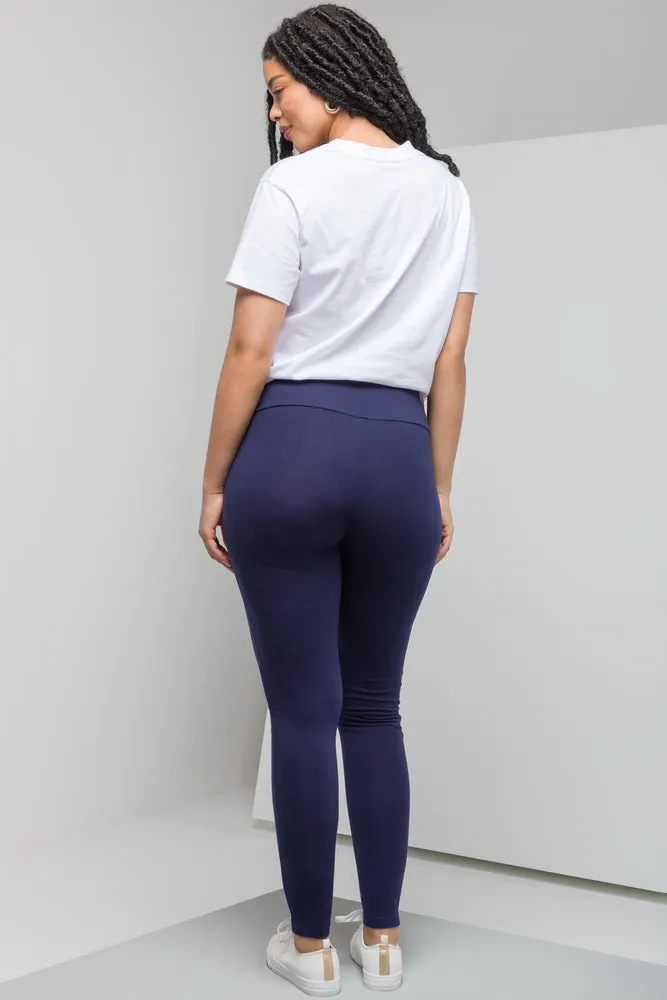 Wide Waist Leggings Navy sold by Ackermas product image thumbnail 4