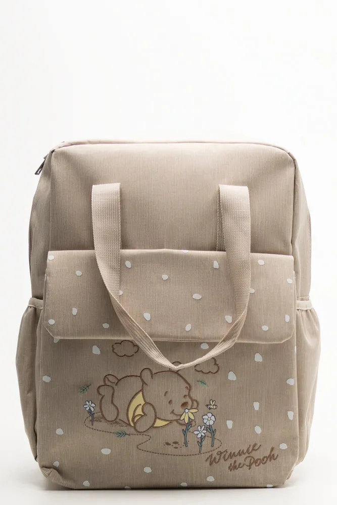 Winnie The Pooh Backpack Nappy Bag Natural sold by Ackermas