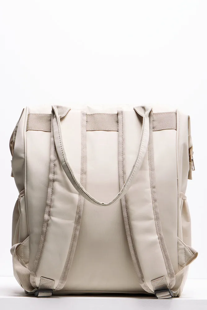 Upper Handle Backpack Nappy Bag Natural sold by Ackermas product image thumbnail 3