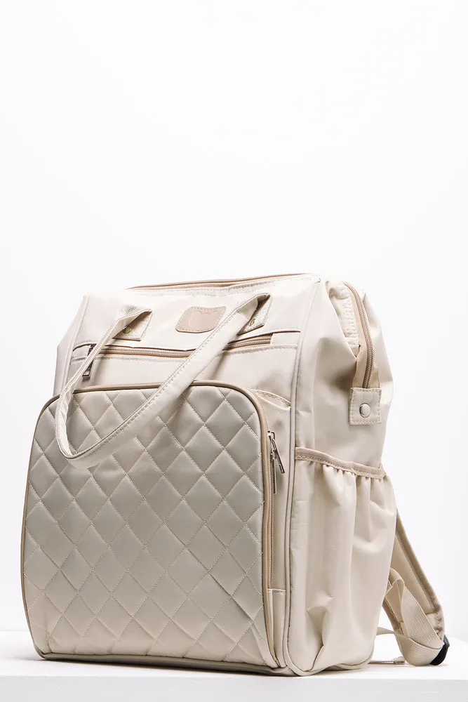 Upper Handle Backpack Nappy Bag Natural sold by Ackermas product image thumbnail 2