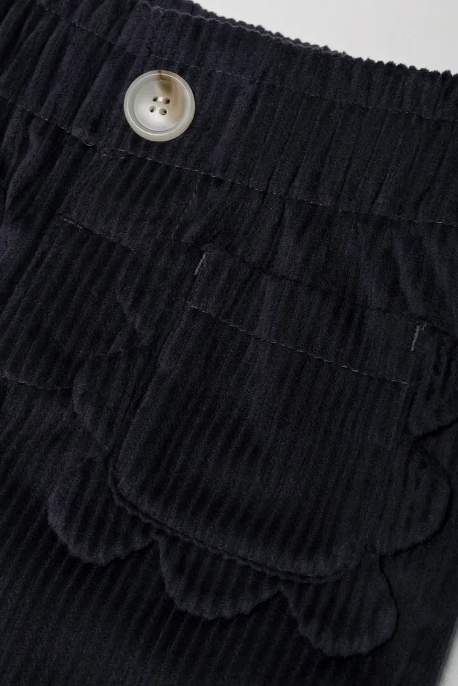 Flower Pocket Corduroy Pants Dark Grey sold by Ackermas product image thumbnail 2