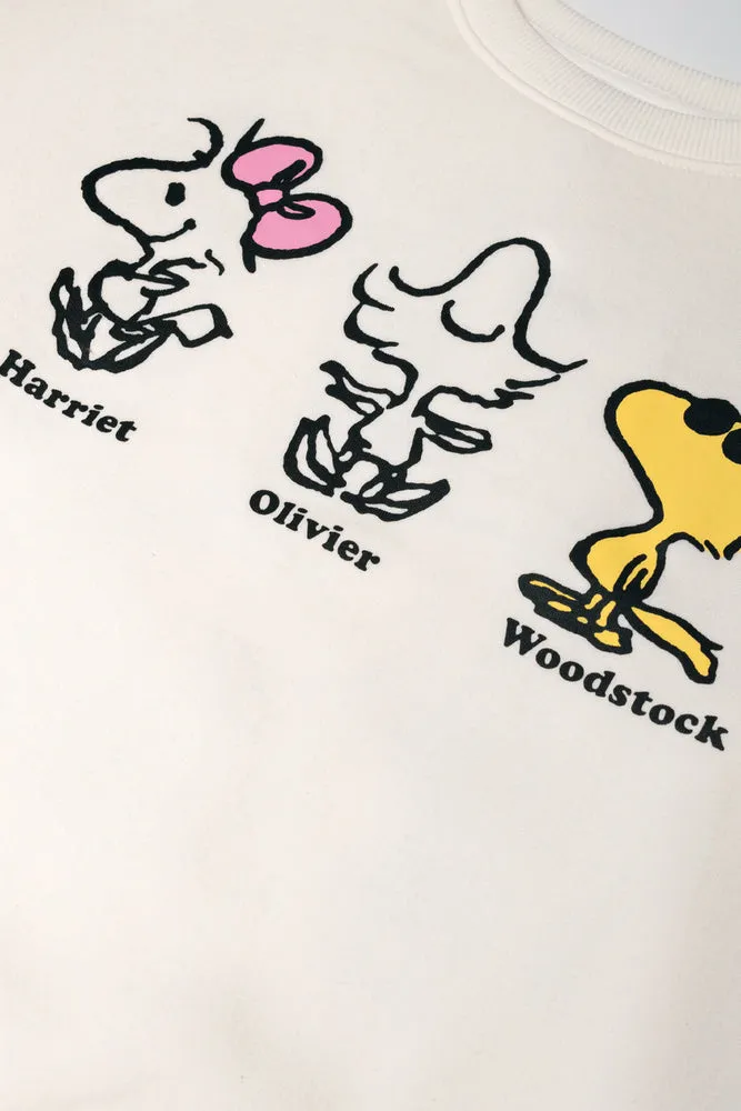 Peanuts Crew Neck Tracktop Cream sold by Ackermas product image thumbnail 2