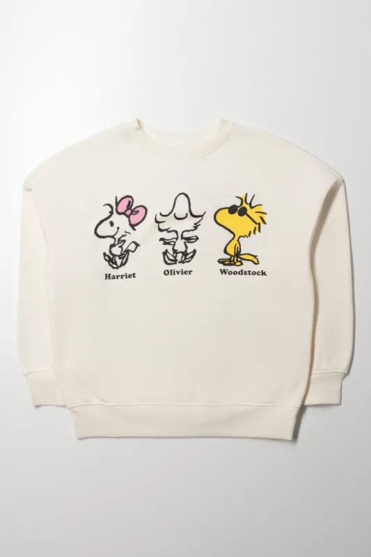 Peanuts Crew Neck Tracktop Cream sold by Ackermas