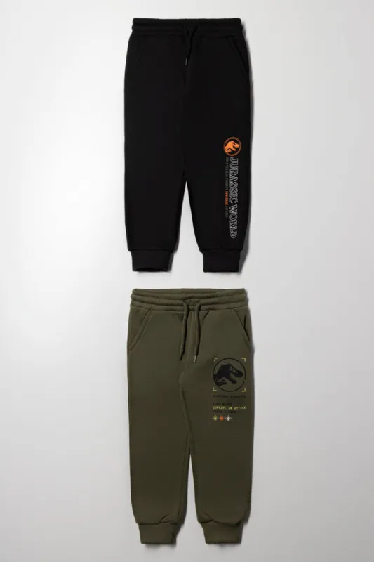 Jurassic World 2 Pack Trackpants Black And Green sold by Ackermas