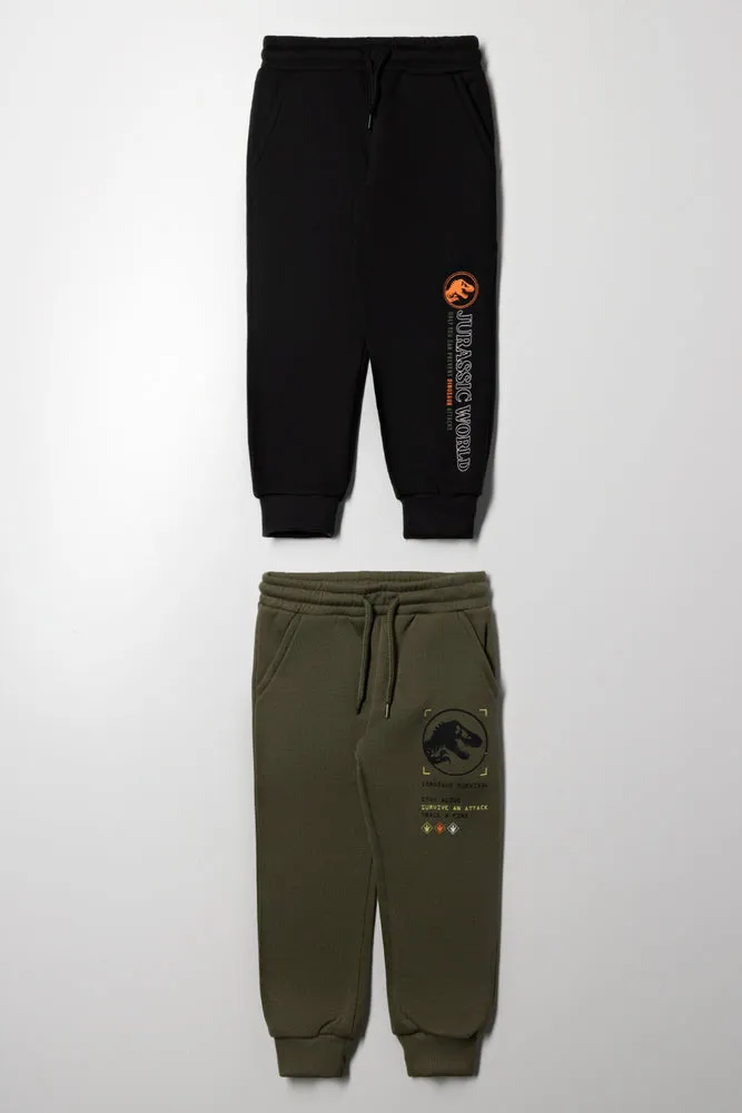 Jurassic World 2 Pack Trackpants Black And Green sold by Ackermas