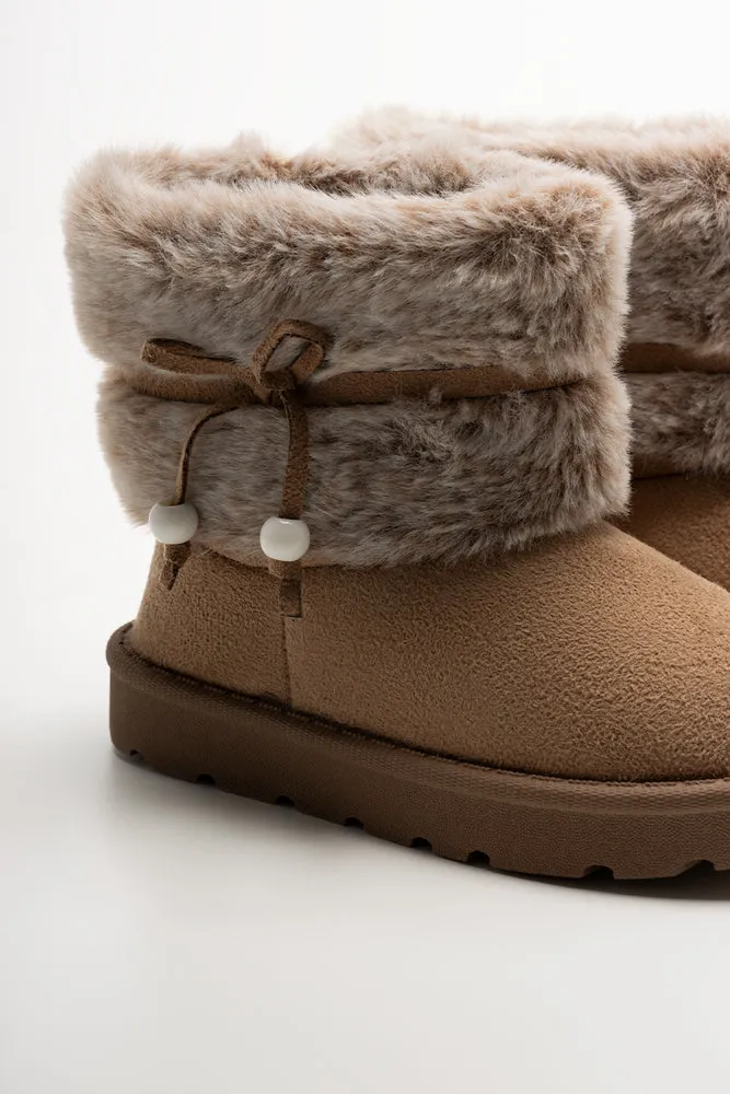 Fur Comfy Boots Tan sold by Ackermas product image thumbnail 4