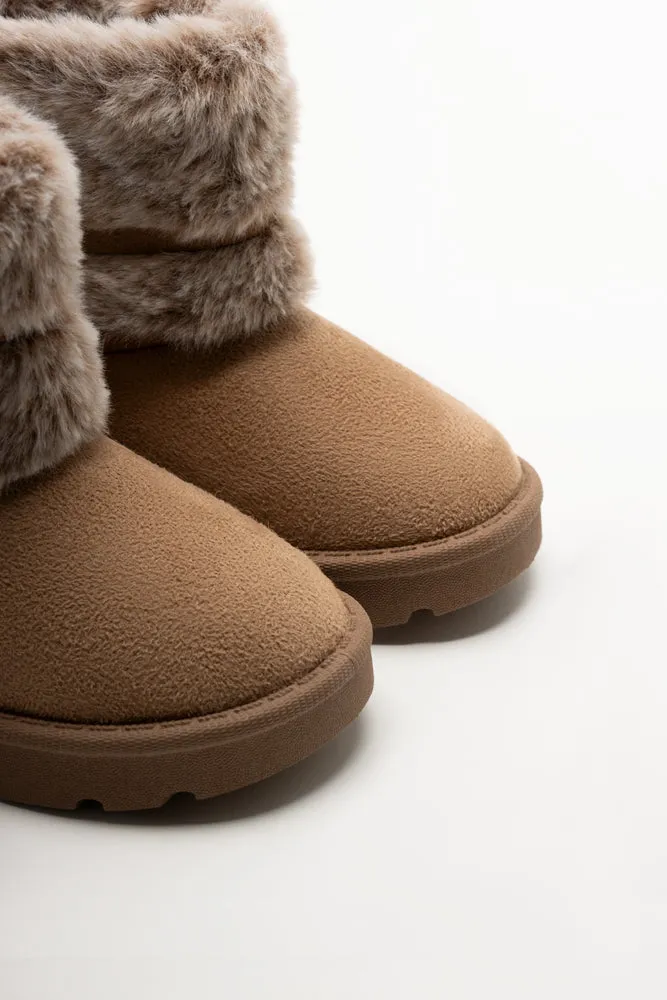 Fur Comfy Boots Tan sold by Ackermas product image thumbnail 3