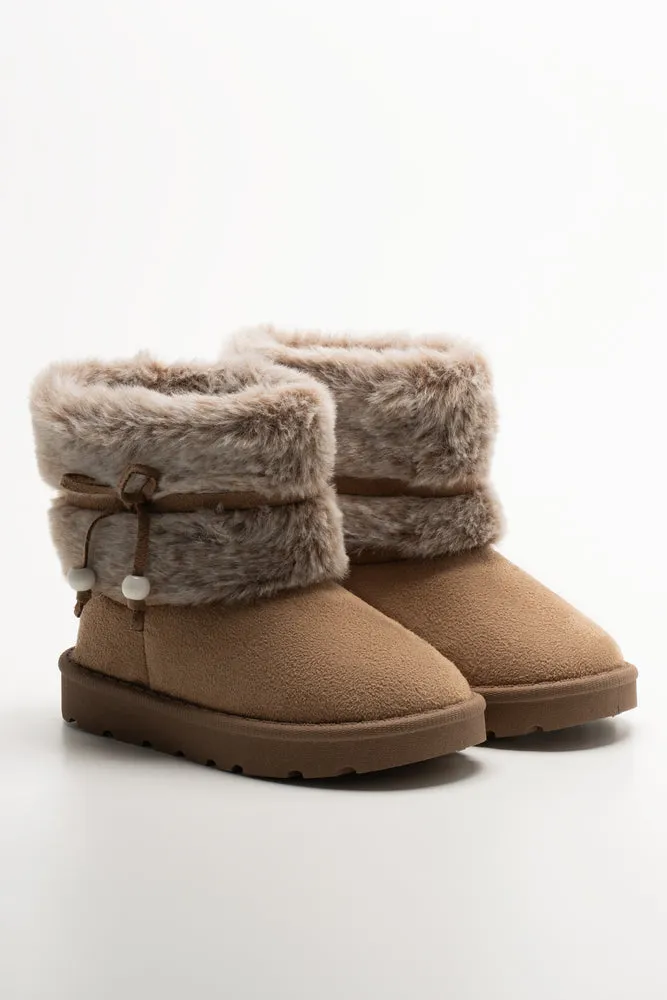 Fur Comfy Boots Tan sold by Ackermas