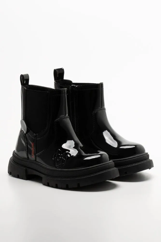 Minnie Mouse Chelsea Boots Black sold by Ackermas