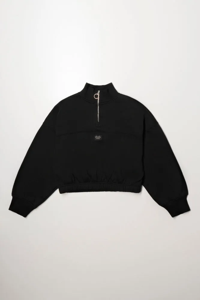 Quarter Zip Tracktop Black sold by Ackermas