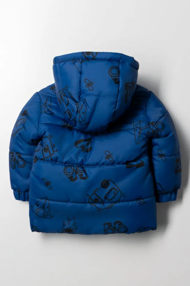Transport Quilted Puffer Jacket Blue sold by Ackermas product image thumbnail 3
