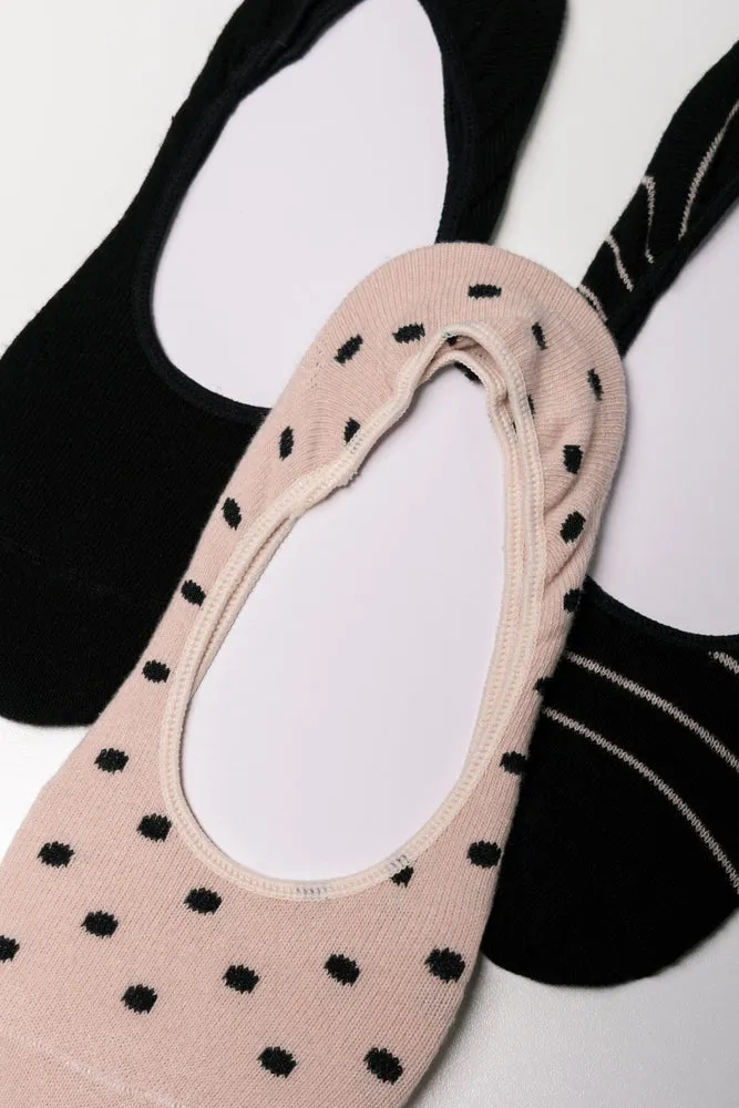 3 Pack Footliner Socks Black And Pink sold by Ackermas product image thumbnail 2