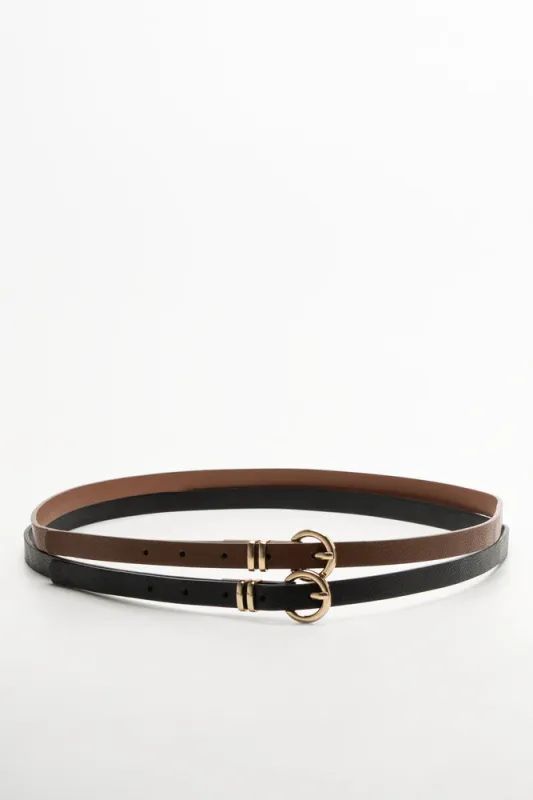 2 Pack Belts Black And Natural sold by Ackermas