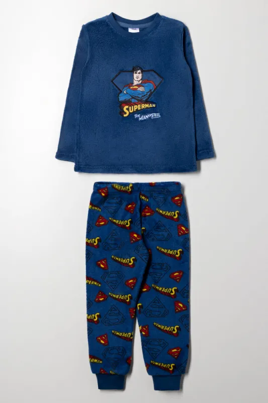 Superman Long Sleeve Pyjamas Blue sold by Ackermas