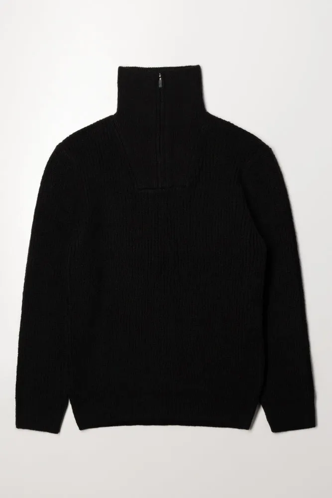 Quarter Zip Jersey Black sold by Ackermas