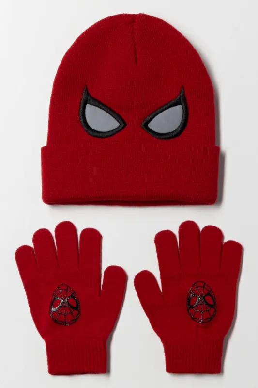 Spider-Man Beanie And Gloves Set Red sold by Ackermas