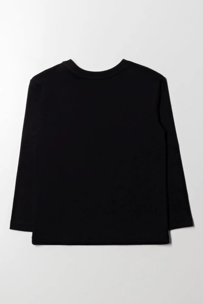 Spider-Man Long Sleeve T-Shirt Black sold by Ackermas product image thumbnail 3