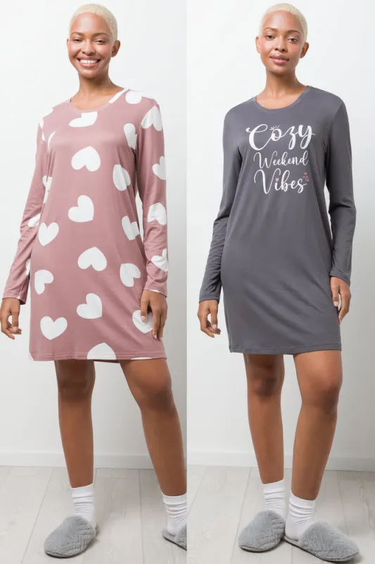 2 Pack Cozy Weekend Vibes Dark Grey And Pink sold by Ackermas