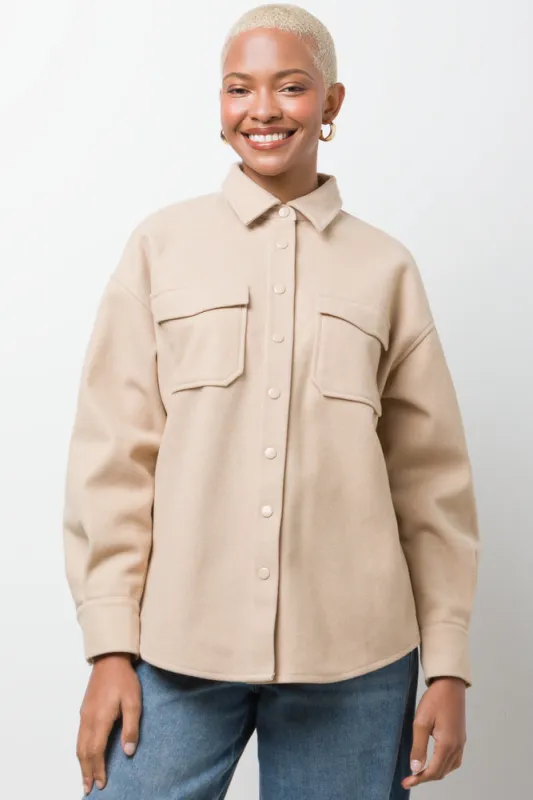 Melton Shirt Natural sold by Ackermas