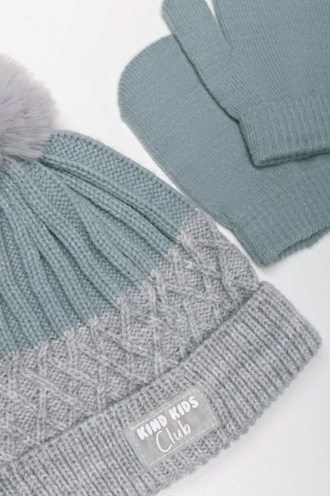 Beanie And Mittens Set Green sold by Ackermas product image thumbnail 2