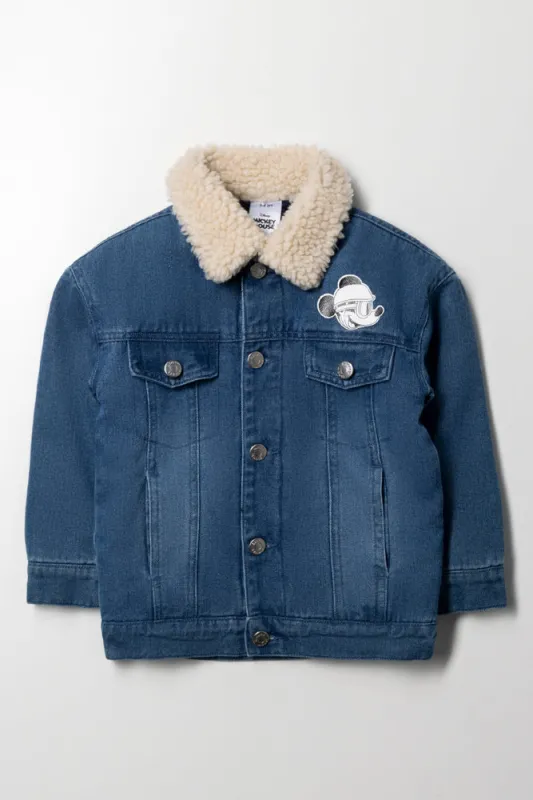 Mickey Mouse Denim Jacket Blue sold by Ackermas