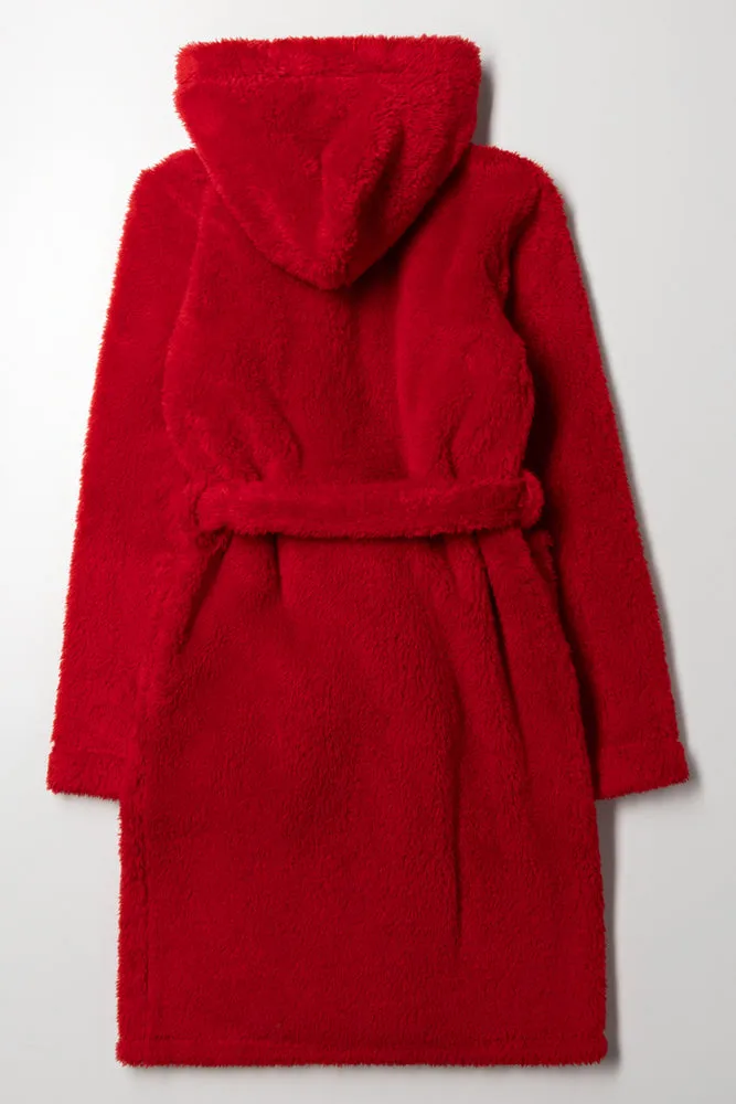 Shaggy Hooded Gown Red sold by Ackermas product image thumbnail 3