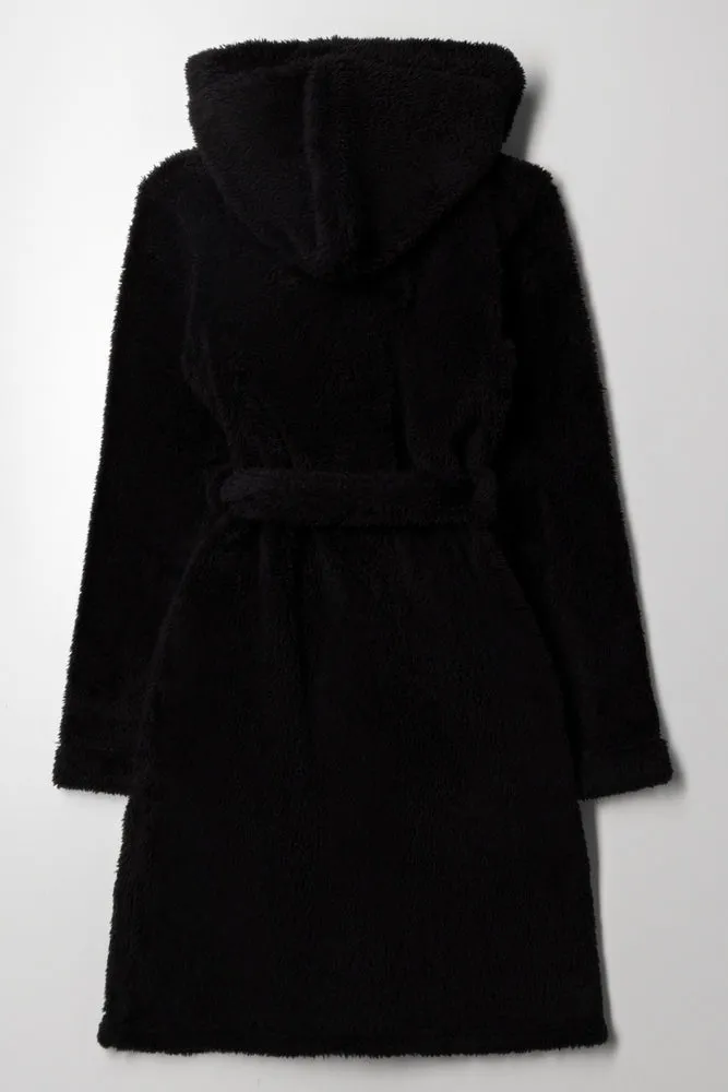 Shaggy Hooded Gown Black sold by Ackermas product image thumbnail 3