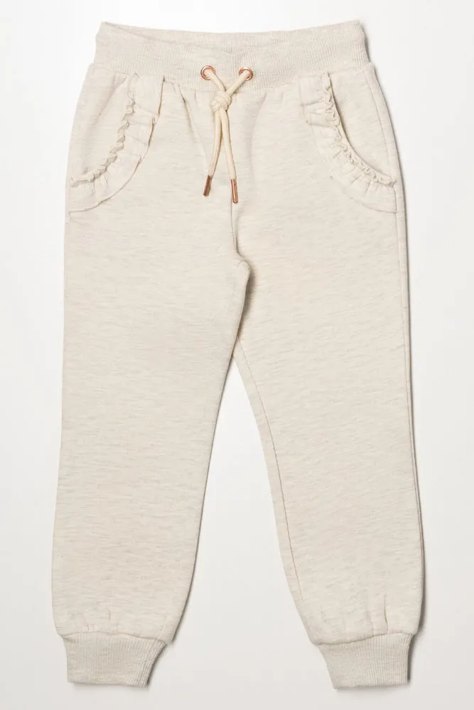 Frill Trackpants Natural sold by Ackermas