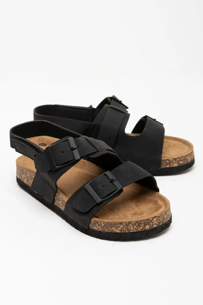 Double Strap Sandals Black sold by Ackermas