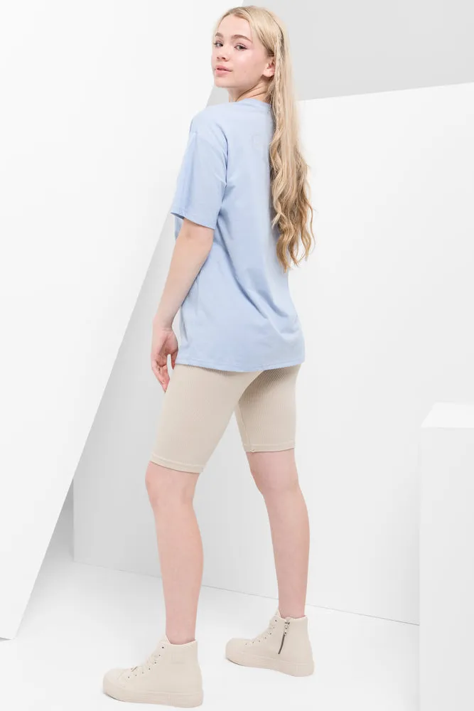 Miami Oversized Short Sleeve T-Shirt Blue sold by Ackermas product image thumbnail 3