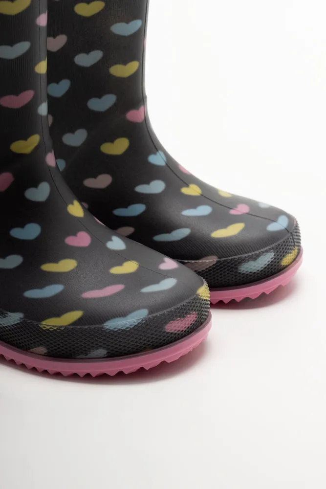 Heart Rainboots Navy sold by Ackermas product image thumbnail 3