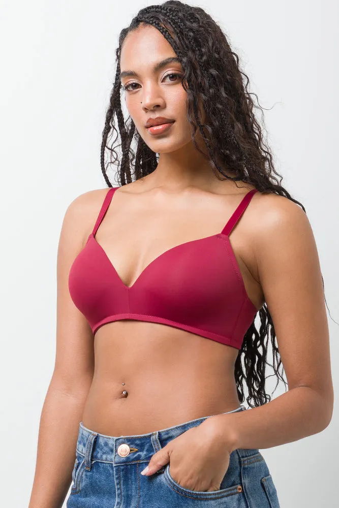 2 Pack Smooth Padded Wirefree Bras Red And Natural sold by Ackermas product image thumbnail 3