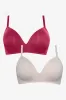2 Pack Smooth Padded Wirefree Bras Red And Natural sold by Ackermas