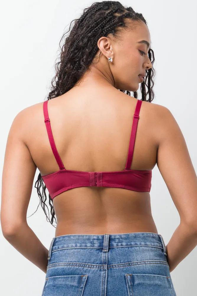 2 Pack Smooth Padded Wirefree Bras Red And Natural sold by Ackermas product image thumbnail 4
