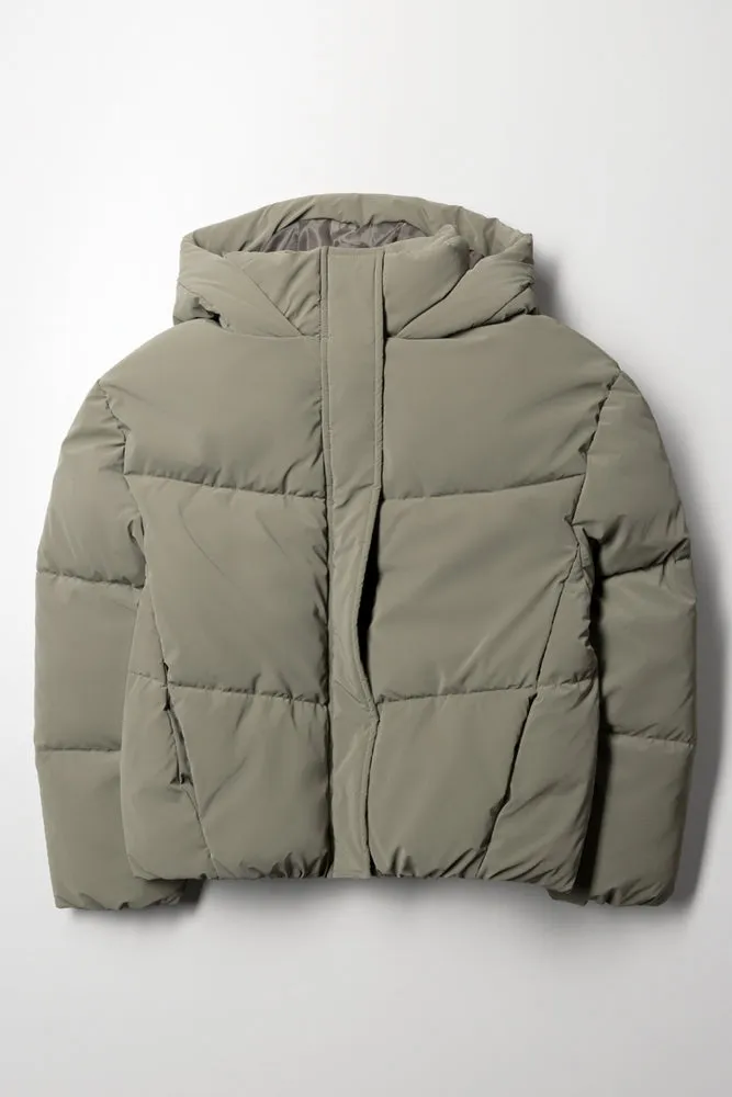 Hooded Puffer Jacket Green sold by Ackermas