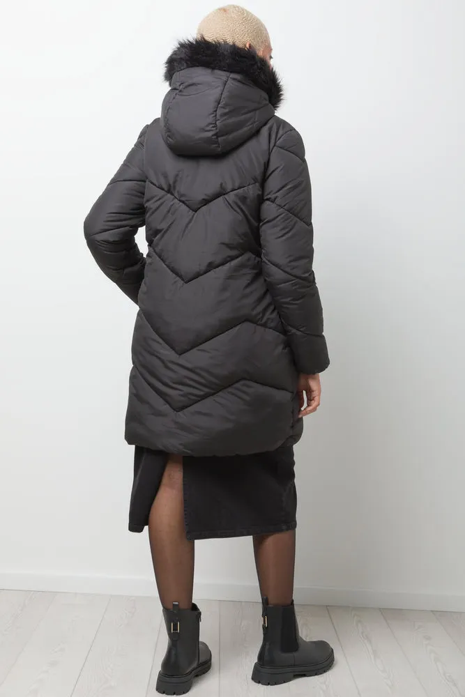 Fur Trim Hooded Puffer Jacket sold by Ackermas product image thumbnail 3
