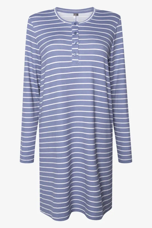 Stripe Sleepshirt Navy sold by Ackermas