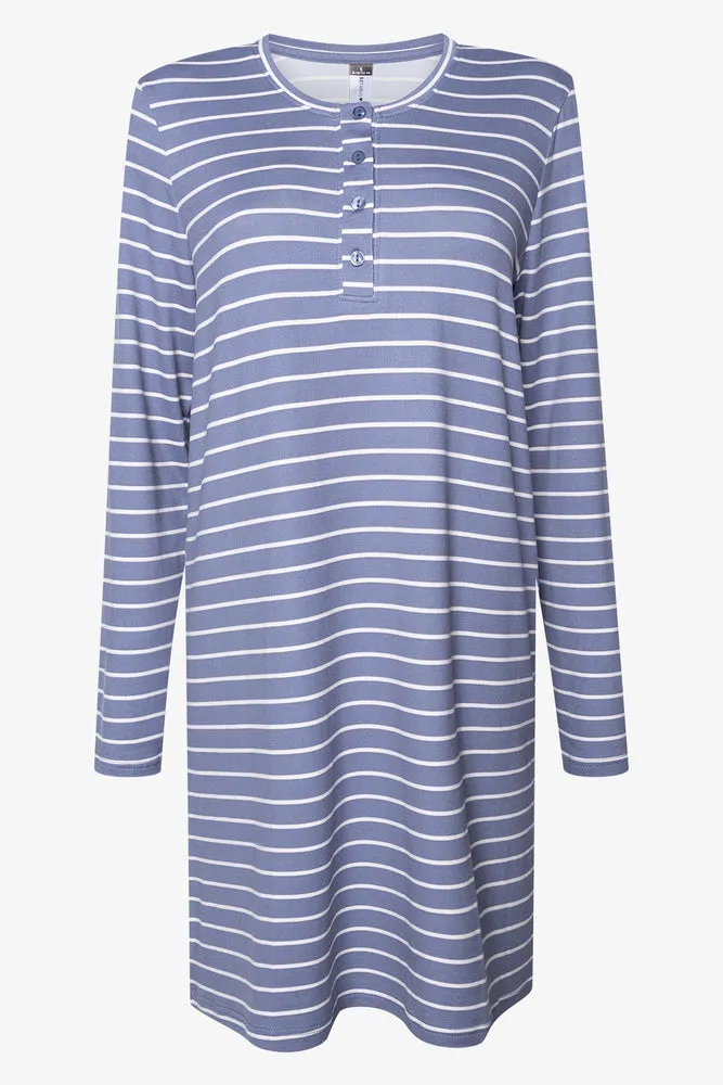 Stripe Sleepshirt Navy sold by Ackermas