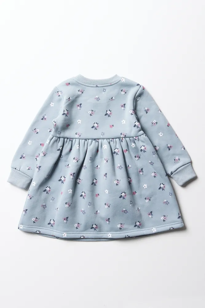 Floral Fit And Flare Dress Light Blue sold by Ackermas product image thumbnail 3